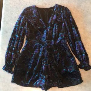 Adelyn Rae Velvet Burnout Romper